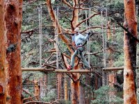  Tour durch den Baumkletterparcours im Winter 