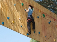  Climbing wall between the trees