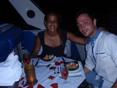 Cena romántica en barco Mallorca