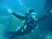 Bautismo de buceo desde la playa Cala de Mal Pas