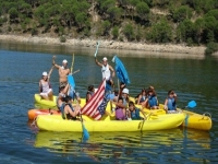 In the canoes 