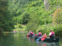  Going down in the canoes