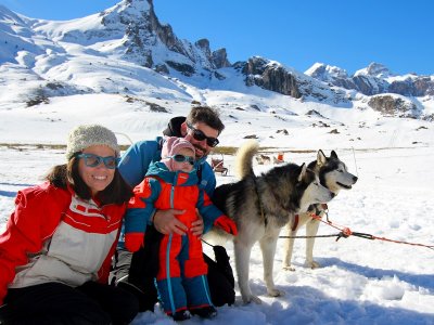 Mushing en Valle del Tena para familias 3 plazas