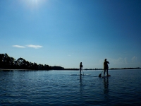 Couple SUP boarding