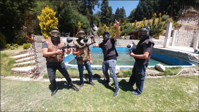 Celebración con paintball