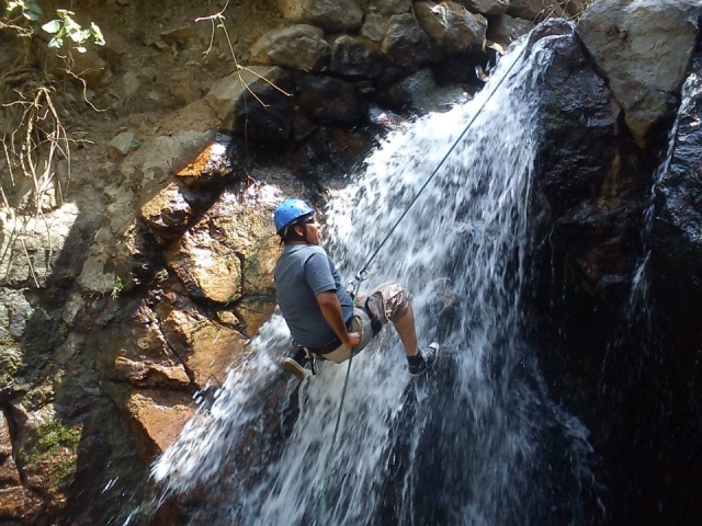 Rappel en cascadas