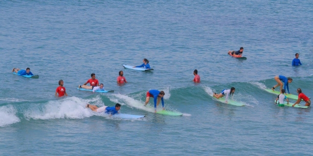 Todos juntos en la playa