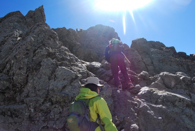 Escalando entre las rocas