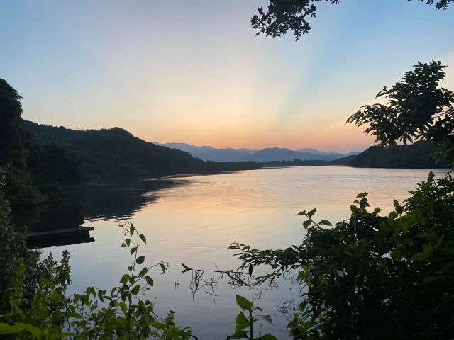 Atardecer en la laguna