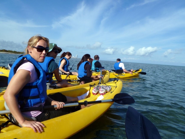 Kayak en mar abierto