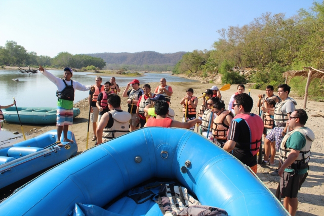 instrucciones en las balsas