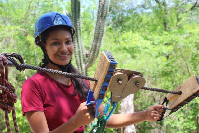Lista para la tirolina