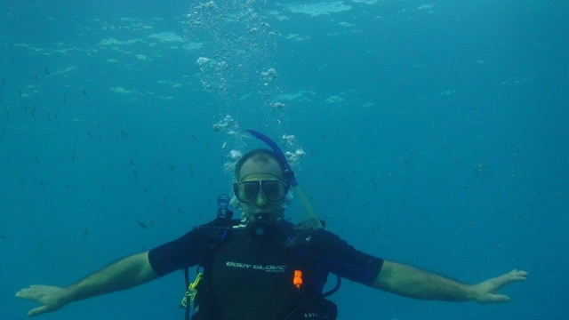 Buzo en el oceano