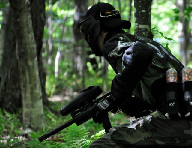 Corriendo hacia el interior del bosque