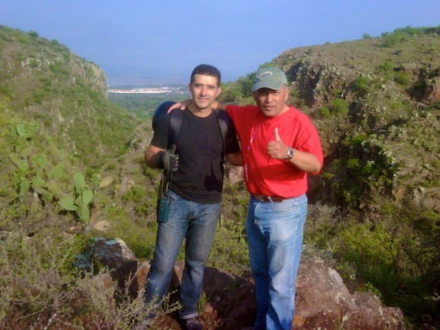 Contraste desde lo alto del barranco