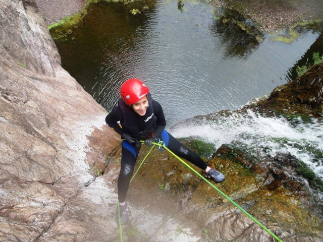 rappel en cascada 