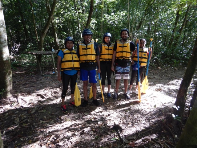 A realizar actividad de kayak