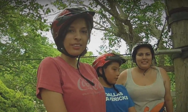 Tirolina con la familia