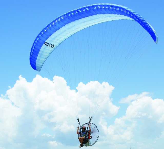 Volando en Paramotor