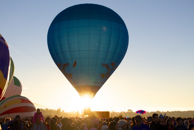 atardecer en globo
