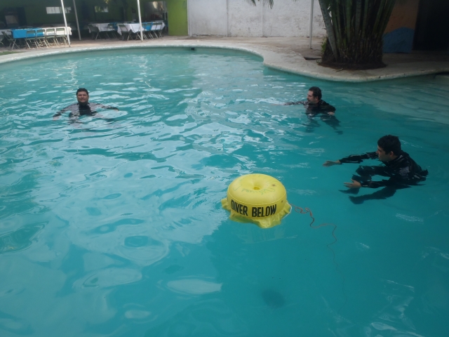 Practicando en piscinas