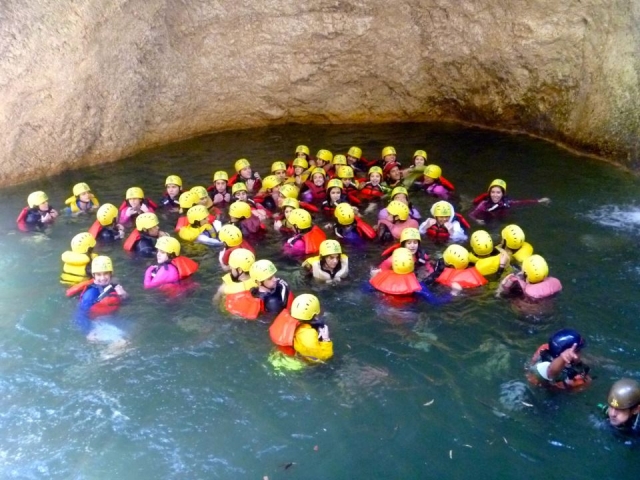 En el agua