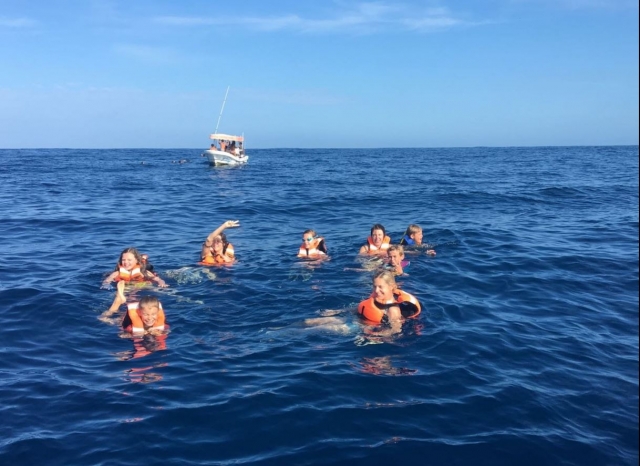 chapuzon en el mar