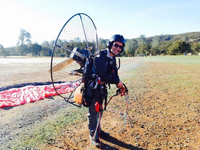 Descendiendo con el paramotor