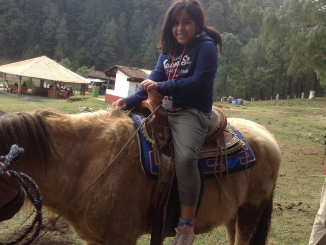Ruta a caballo con ninos