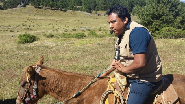 Guía de visita guiada a caballo
