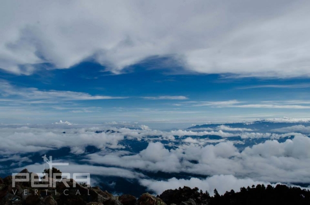 En la cumbre del volcán Tacaná