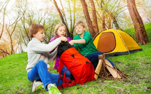 preparando el campamento