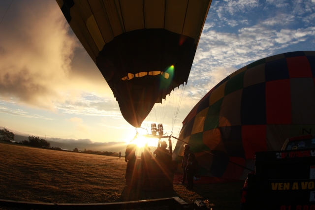 Amanecer en globo aerostático