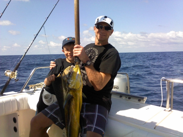 Pescando en familia