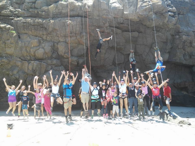 Rapel en la playa