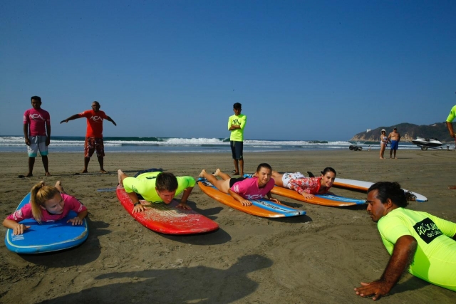 Iniciando el curso de surf
