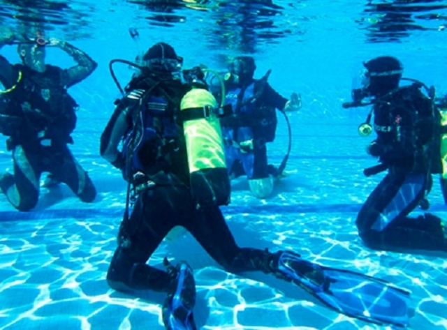 Prácticas en piscina