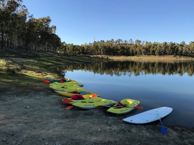Todo listo para la ruta en kayak