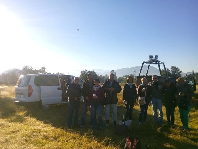 Brindis después del vuelo