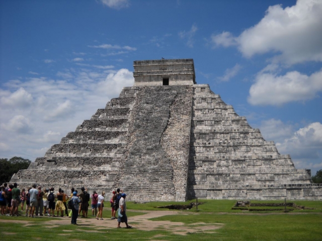 Visitando la piramide de Kukulcan