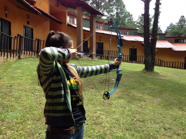 Arco en el campamento
