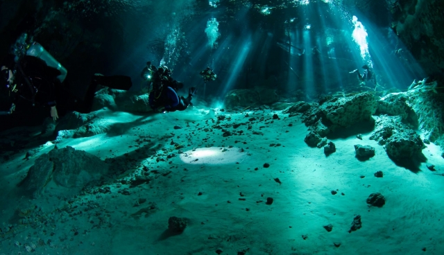 Bucea en los cenotes 