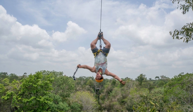 Sonrie para la foto en el aire 