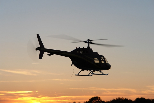 Atardecer desde un helicóptero