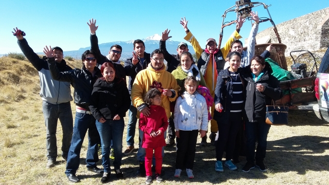 Una familia disfrutando