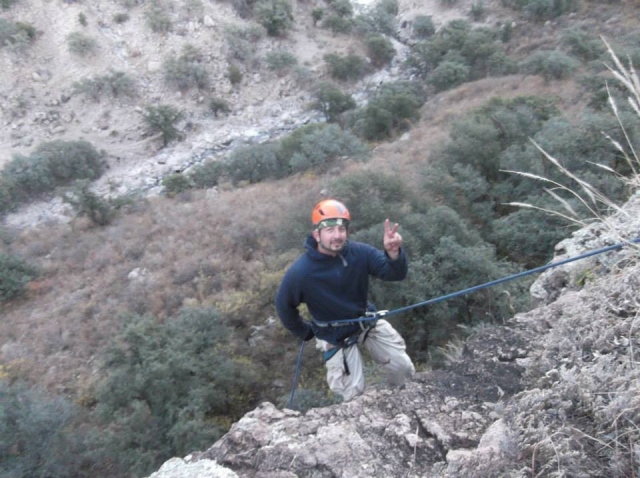 Descendiendo en rappel