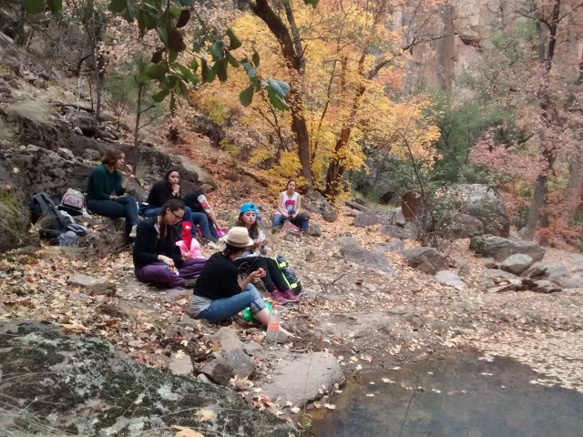 Cogiendo un descansito