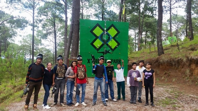 Apunto para el paintball