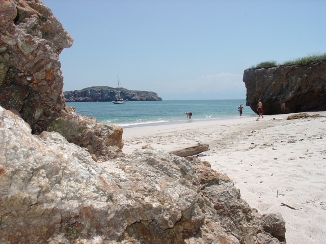 En la playa