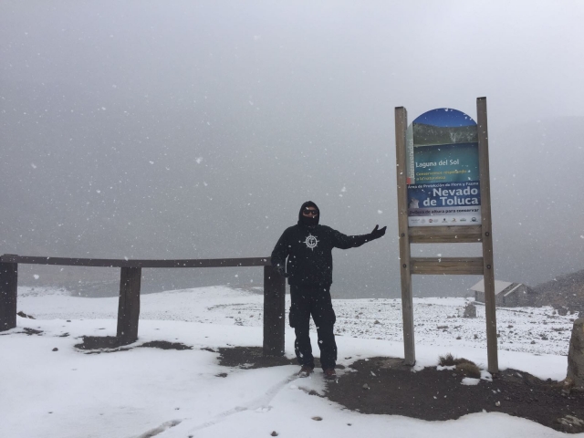 En la nieve